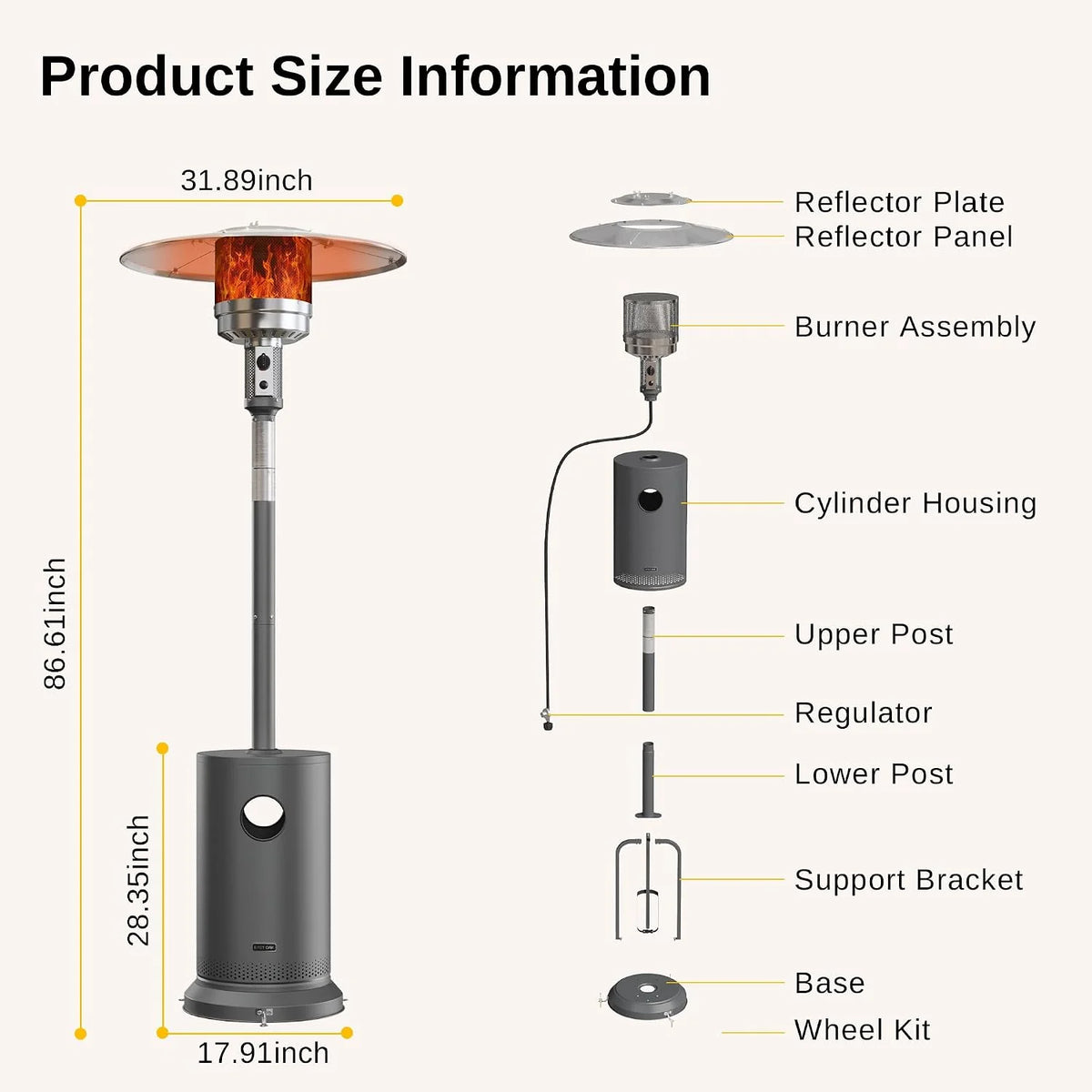 50,000 BTU Patio Heater